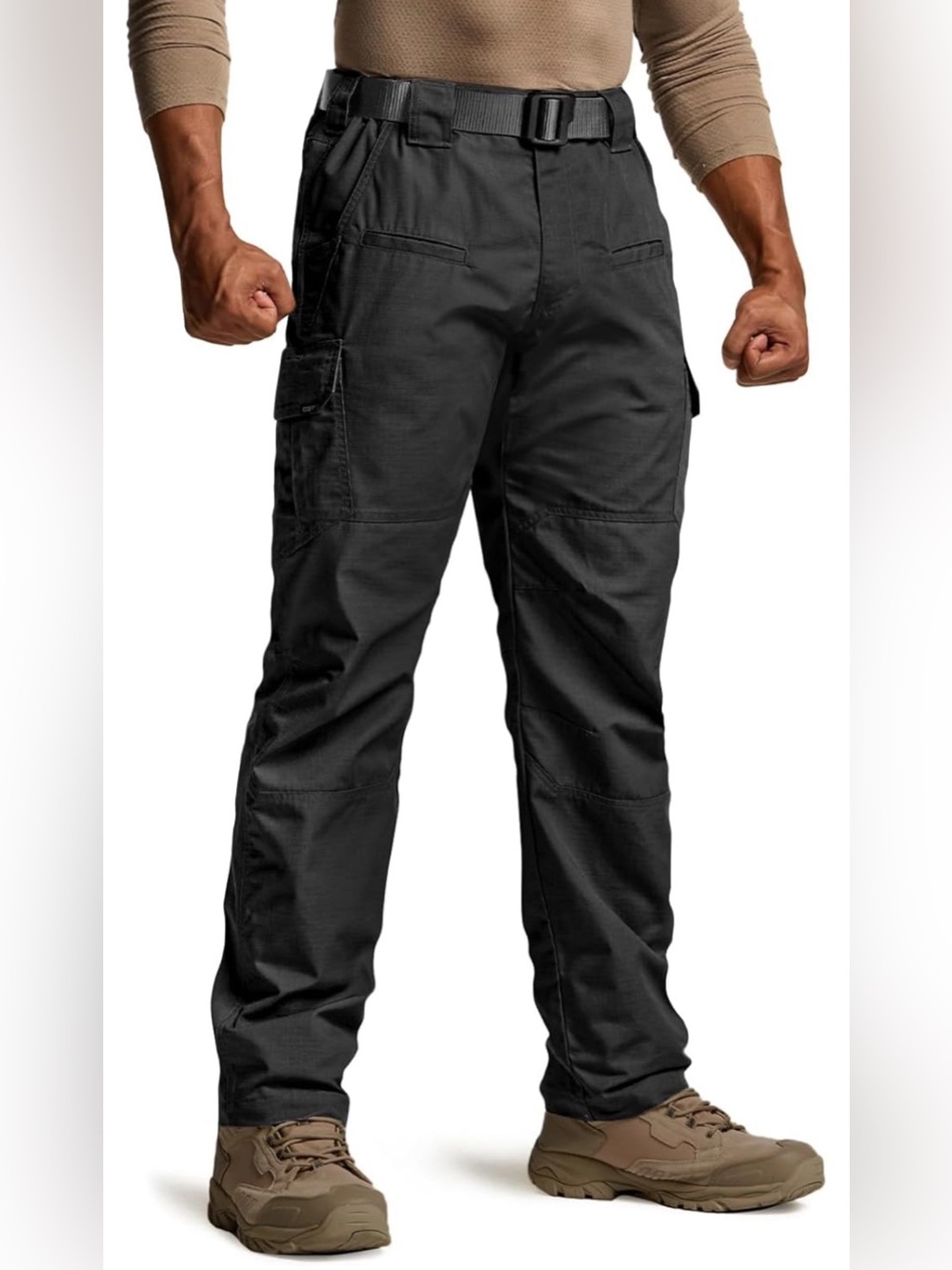 Men's CQR Tactical Black Cargo Pants
